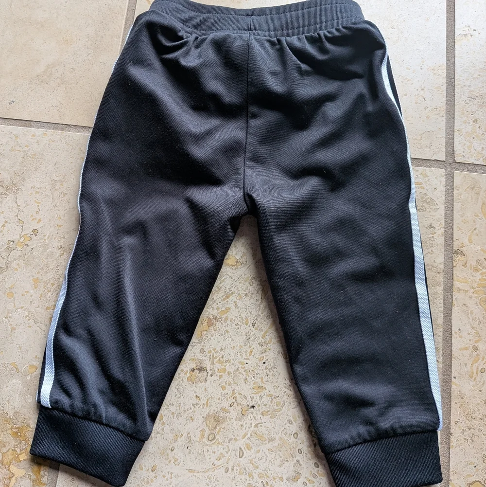 12M Adidas Kids Black Joggers